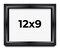 Photo Size Minimalist Shadow Box Black Picture Frame - UV Acrylic, Backing, Hanging Hardware